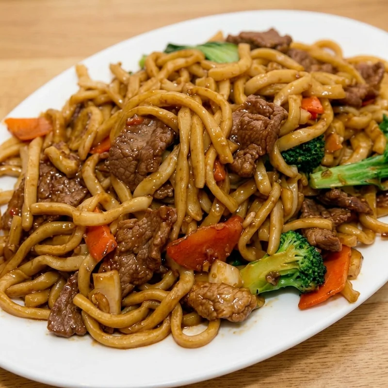 Beef Fried Shanghai Noodle at Brothers Taste of Asia in southwest Calgary, AB